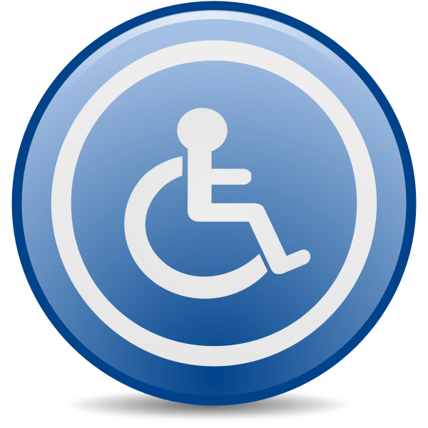 Accessibility icon in blue